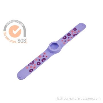 Promo Colorful Silicone Watch Strap In Purple With Printed 